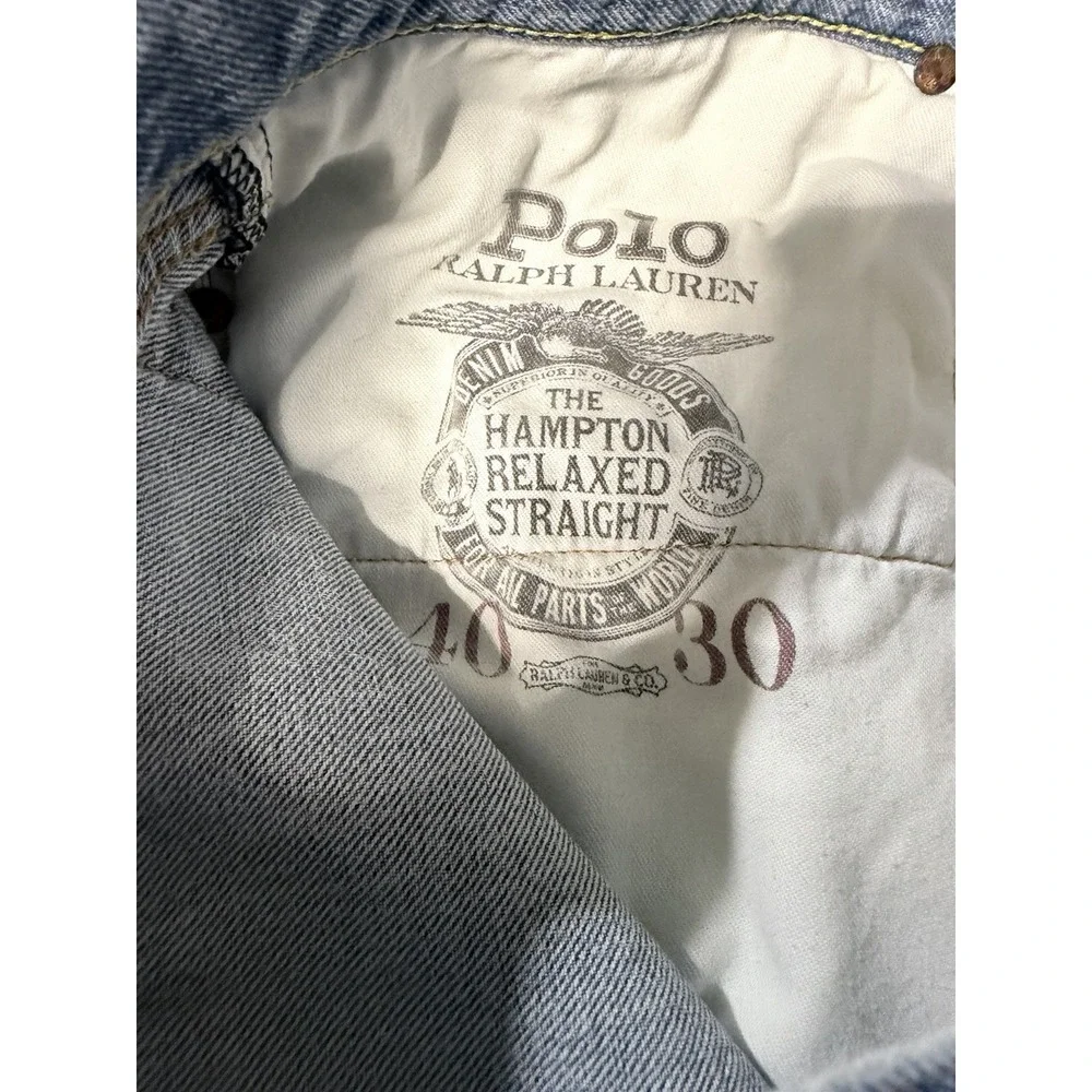 Polo Ralph Lauren Hampton Relaxed Straight Blue Jeans 40x30